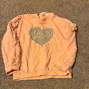 Jessica Simpson Peach Sweatshirt with Heart Design